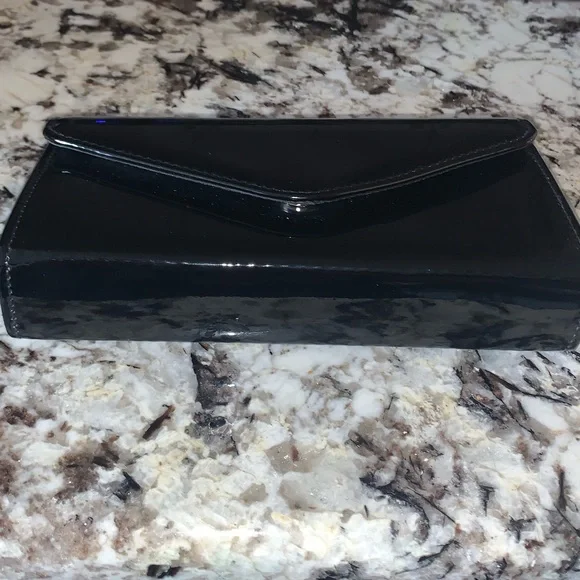 NEW Black Patent Evening Clutch - Picture 9 of 10